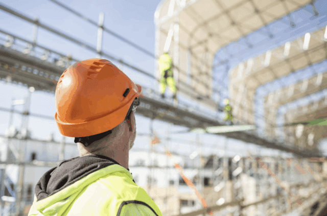a worker in a construction site.